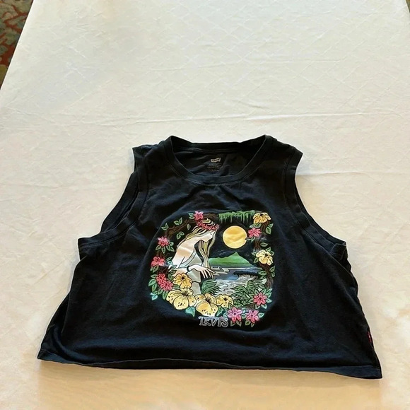 Levi’s women’s sleeveless‎ crop top XL - Picture 1 of 4